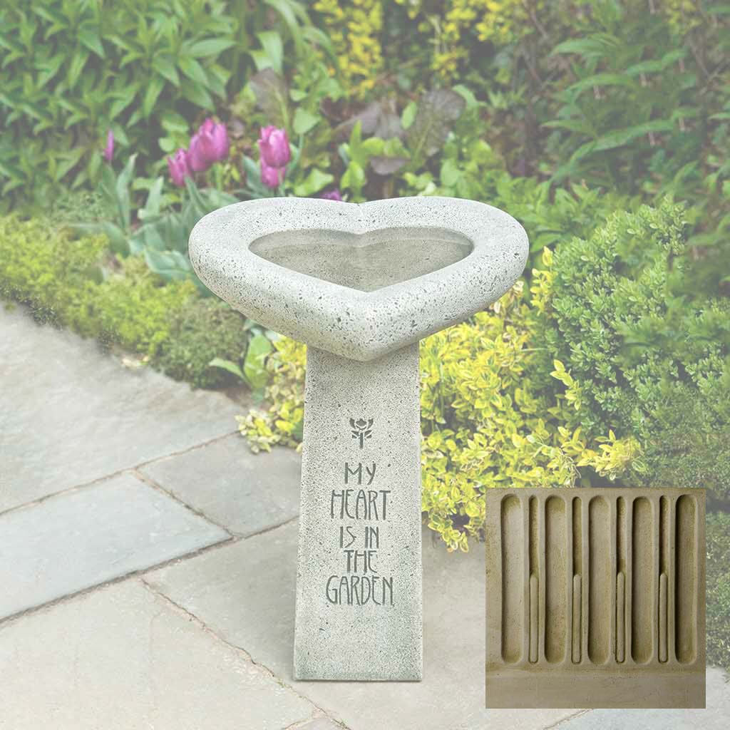 My Heart is in the Garden Birdbath