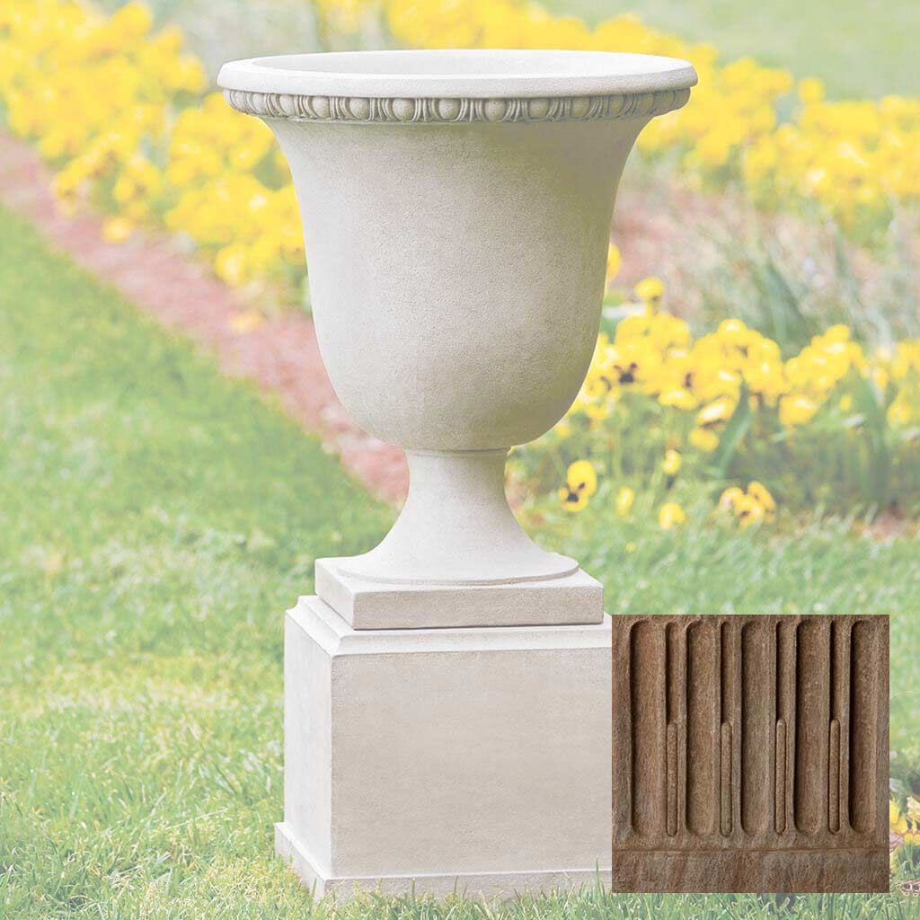 Wburg Egg and Dart Urn w/ Classic Short Pedestal