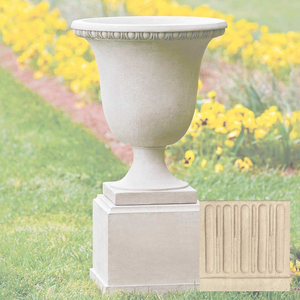 Wburg Egg and Dart Urn w/ Classic Short Pedestal